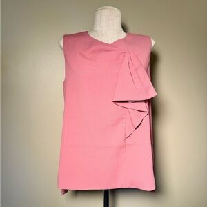 Ted Baker Pink Sleeveless Crew Neck Sheath Blouse
